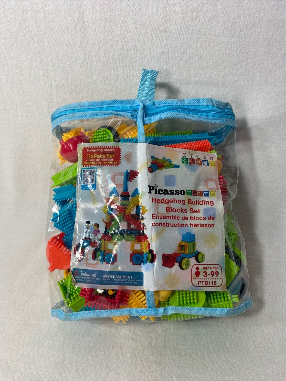 Picasso Tiles Hedgehog Building Blocks Set PTB116 116 Piece Set Ages 3-99 New